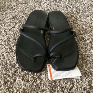 CROCS Black Sole Sandals